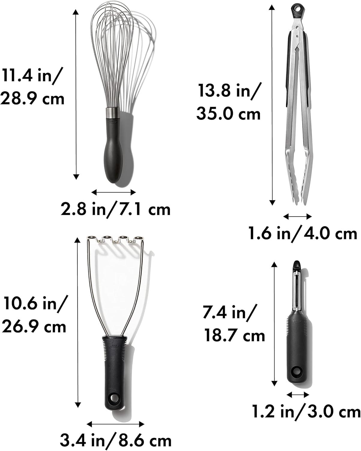 imageOXO Good Grips Stainless Steel Essential 4Piece Kitchen Gadget Set
