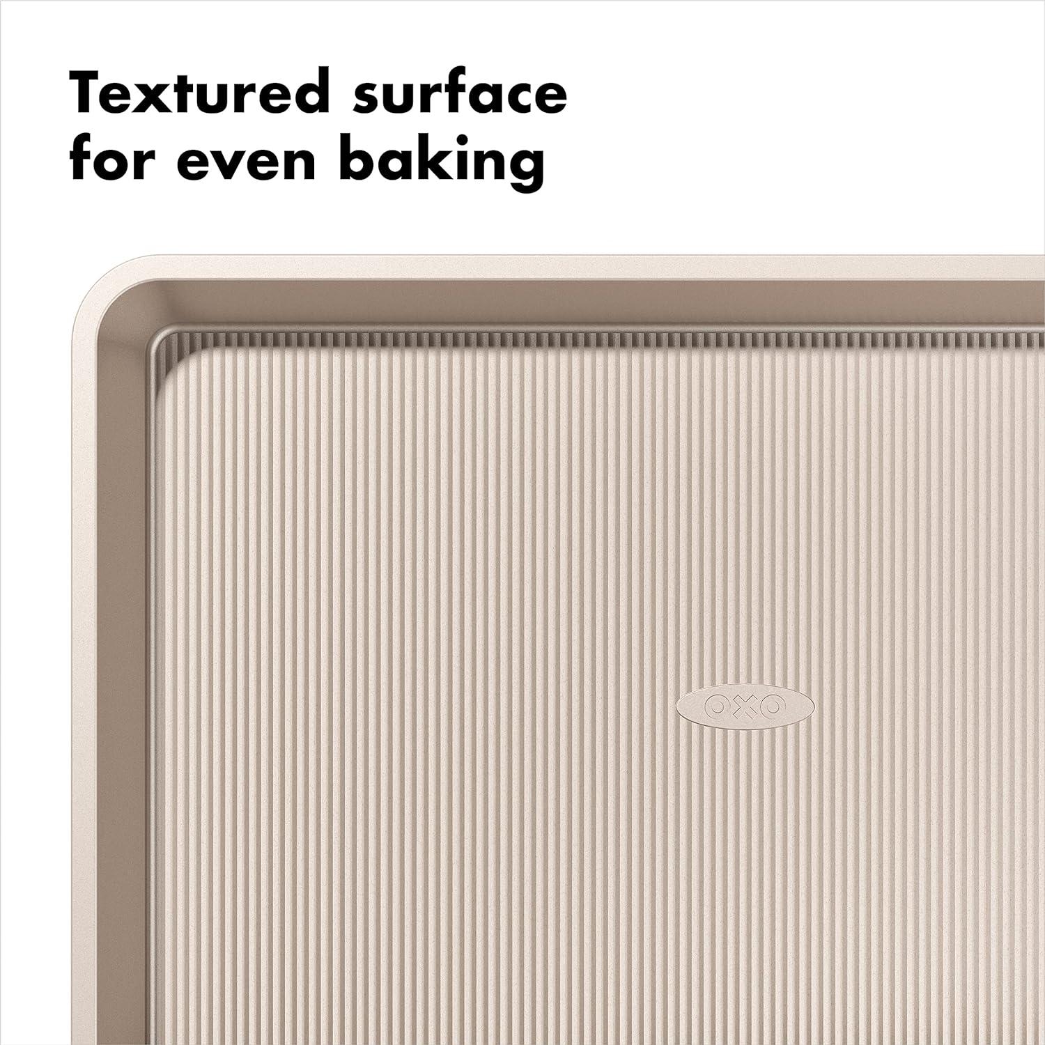 imageOXO Good Grips NonStick Pro Round Cake Pan 9 InchJelly Roll Pan 10 x 15 Pack of 6