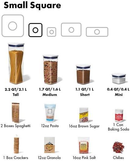 imageOXO Good Grips POP Container 44 Qt42 L Airtight Food Storage Containers23 Qt Square Spaghetti