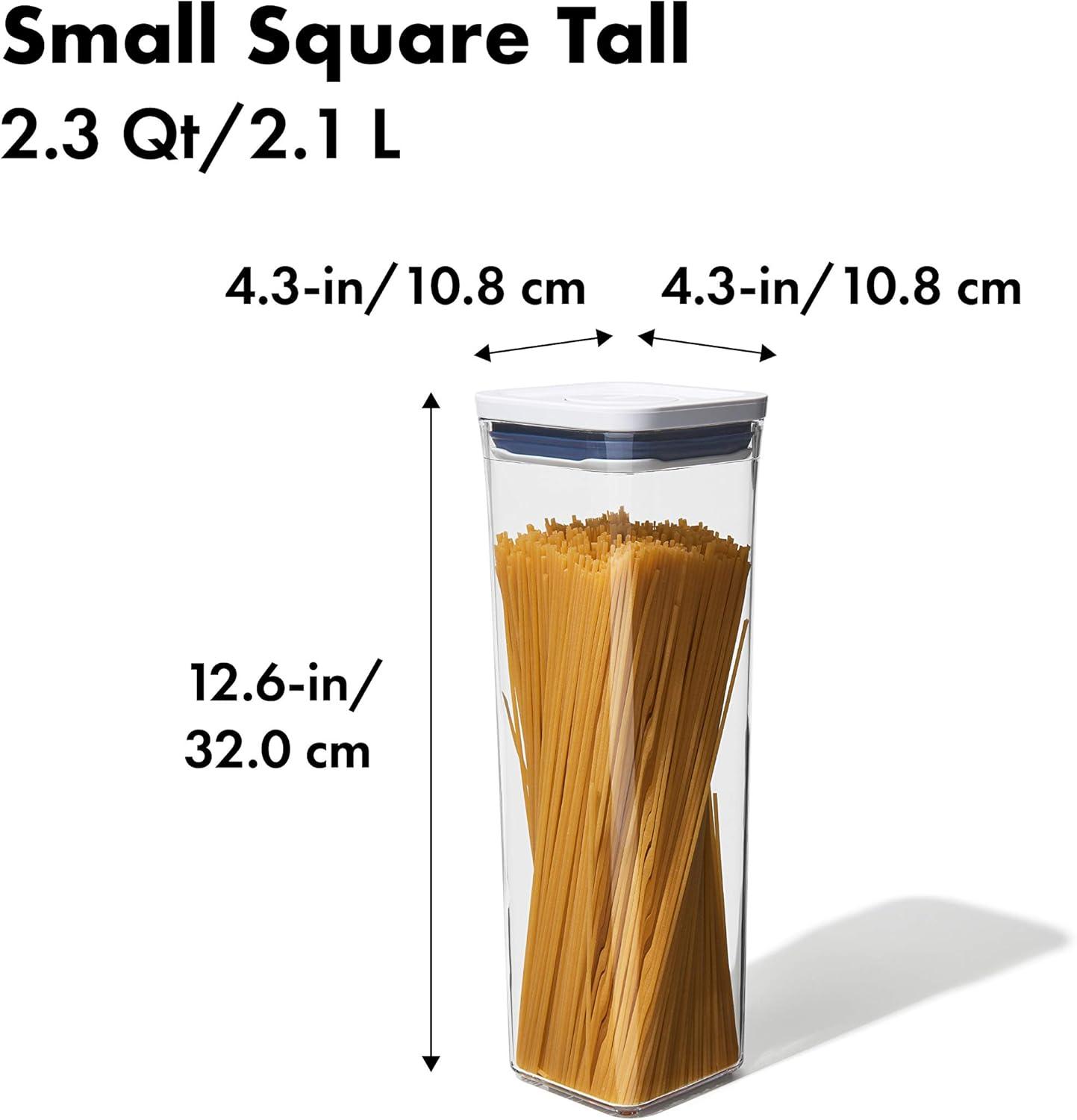 imageOXO Good Grips POP Container 44 Qt42 L Airtight Food Storage Containers23 Qt Square Spaghetti