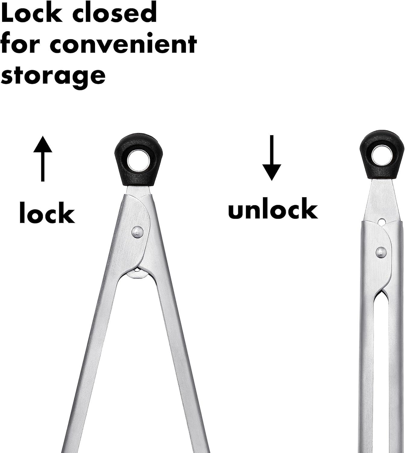 imageOXO Good Grips Stainless Steel Mini Tongs 2 Pack7Inch Mini 2Pack