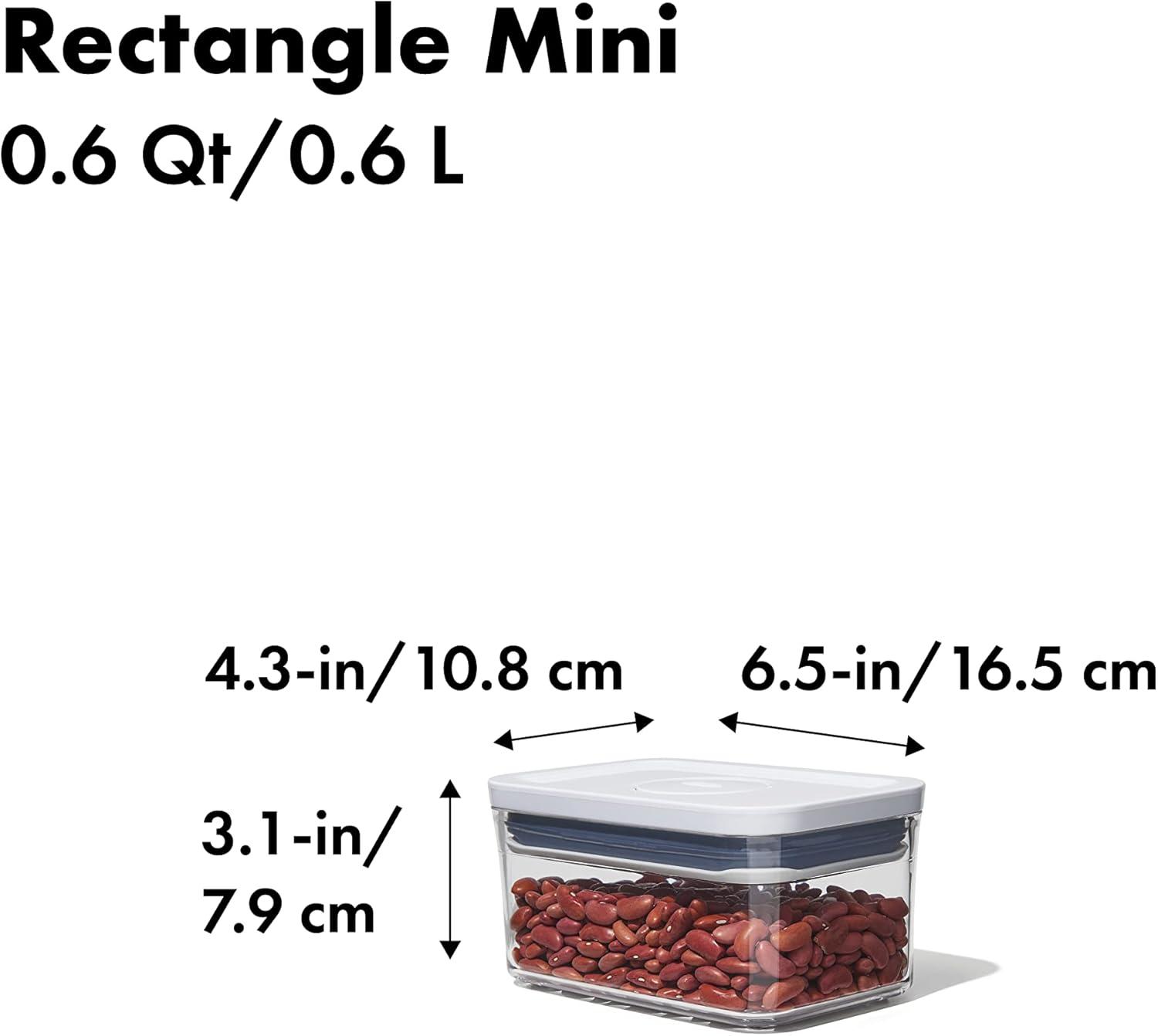 imageOXO Good Grips POP Container Airtight 17 Qt for Coffee and More Food Storage Rectangle Clear06 Qt Rectangle