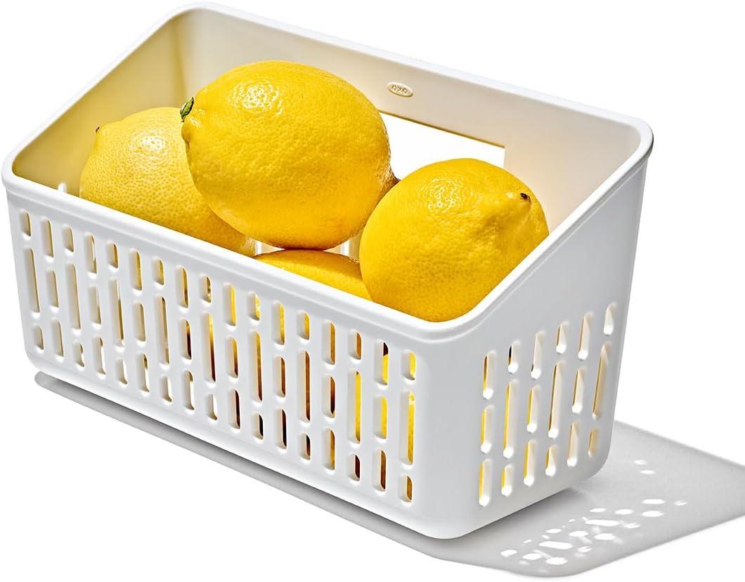 imageOXO Good Grips Produce Saver Root Vegetable Bin with Lid 5 lb Capacity Potato and Onion Storage for Pantry Stackable Vegetable Storage ContainerCrisper Basket