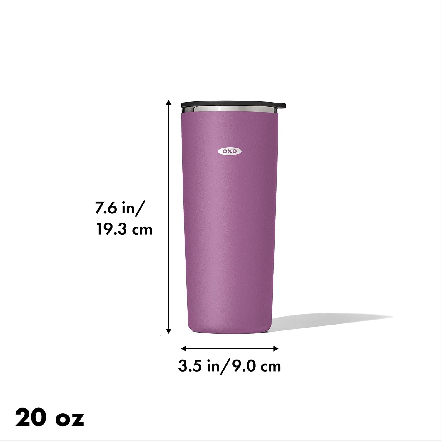 image:imageOXO Strive 20oz Insulated Tumbler with Sliding Lid CitrineAmethyst