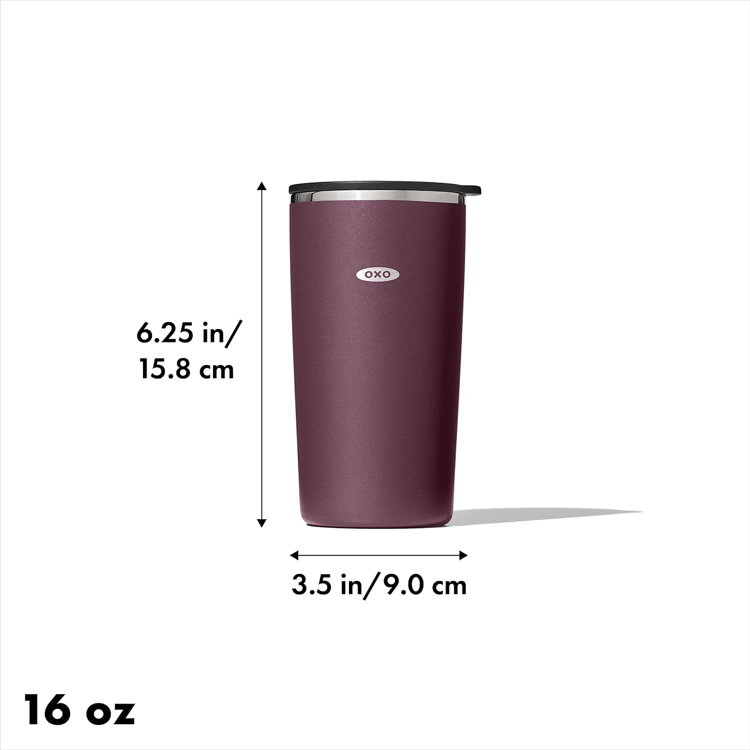 image:imageOXO Strive 20oz Insulated Tumbler with Sliding Lid CitrinePurple Garnet