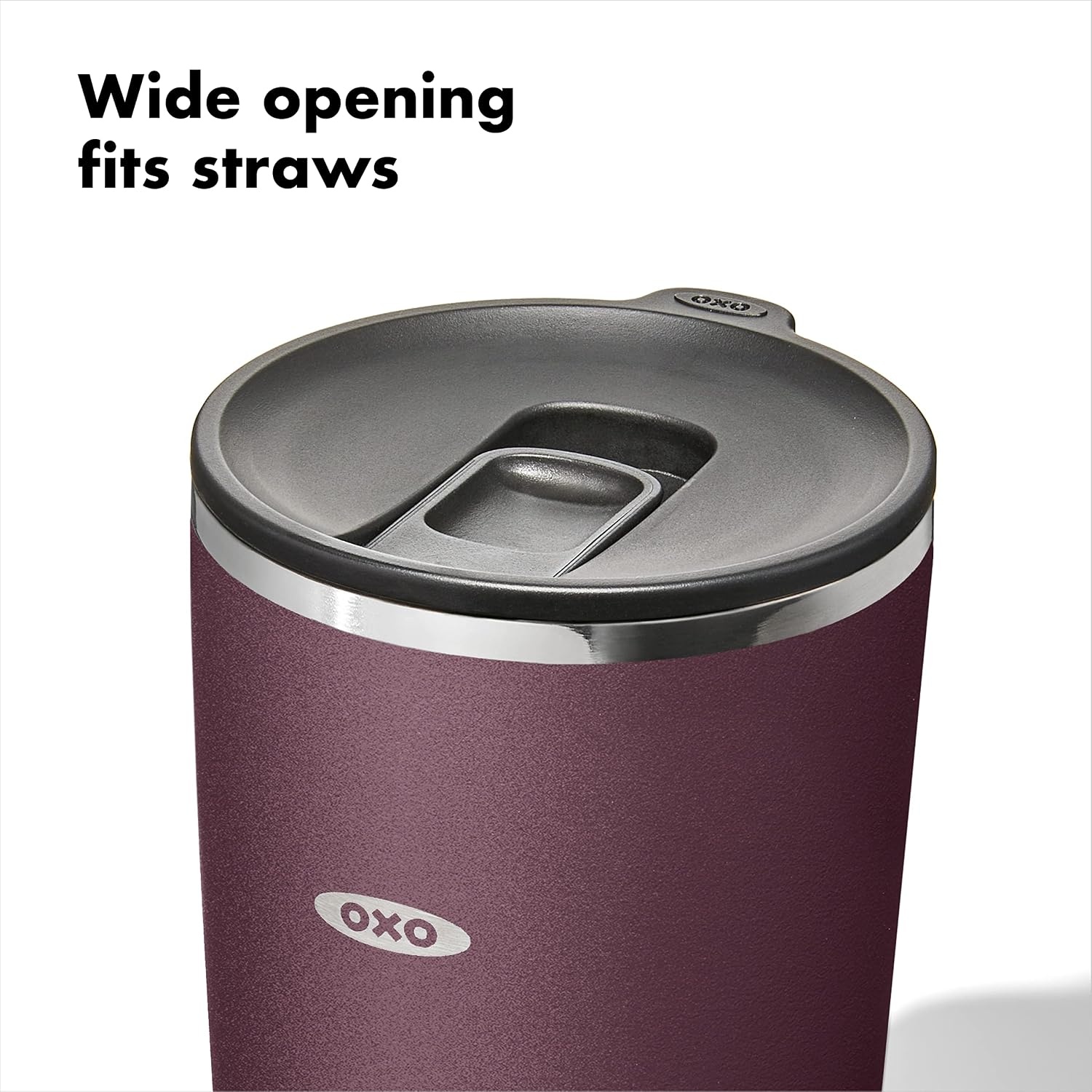 image:imageOXO Strive 20oz Insulated Tumbler with Sliding Lid CitrinePurple Garnet