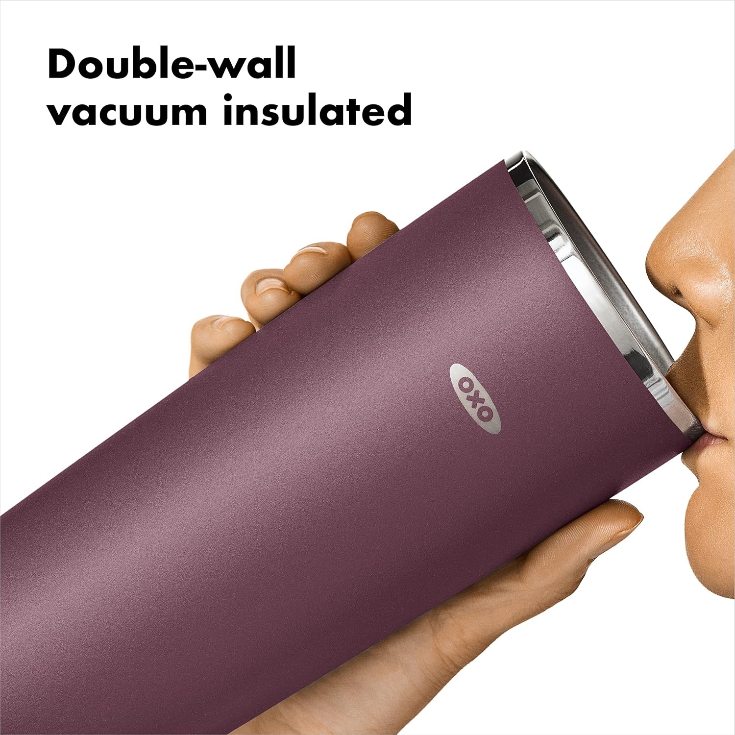 image:imageOXO Strive 20oz Insulated Tumbler with Sliding Lid CitrinePurple Garnet