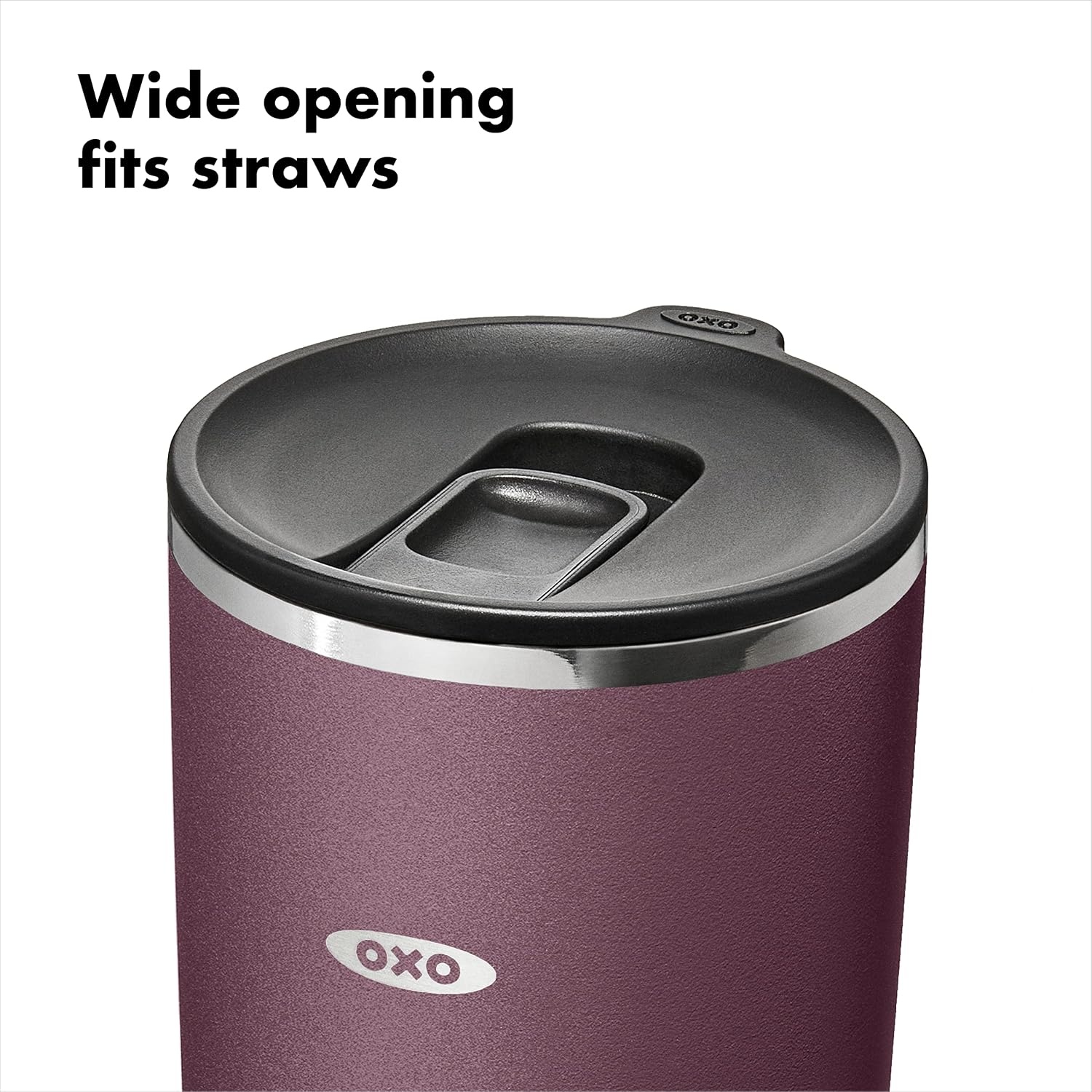 image:imageOXO Strive 20oz Insulated Tumbler with Sliding Lid CitrinePurple Garnet