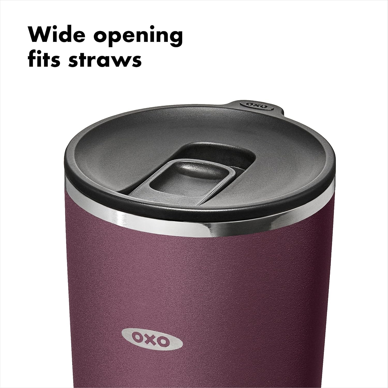 image:imageOXO Strive 20oz Insulated Tumbler with Sliding Lid CitrinePurple Garnet