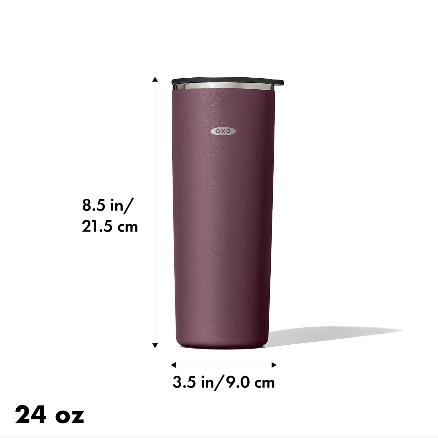 image:imageOXO Strive 20oz Insulated Tumbler with Sliding Lid CitrinePurple Garnet