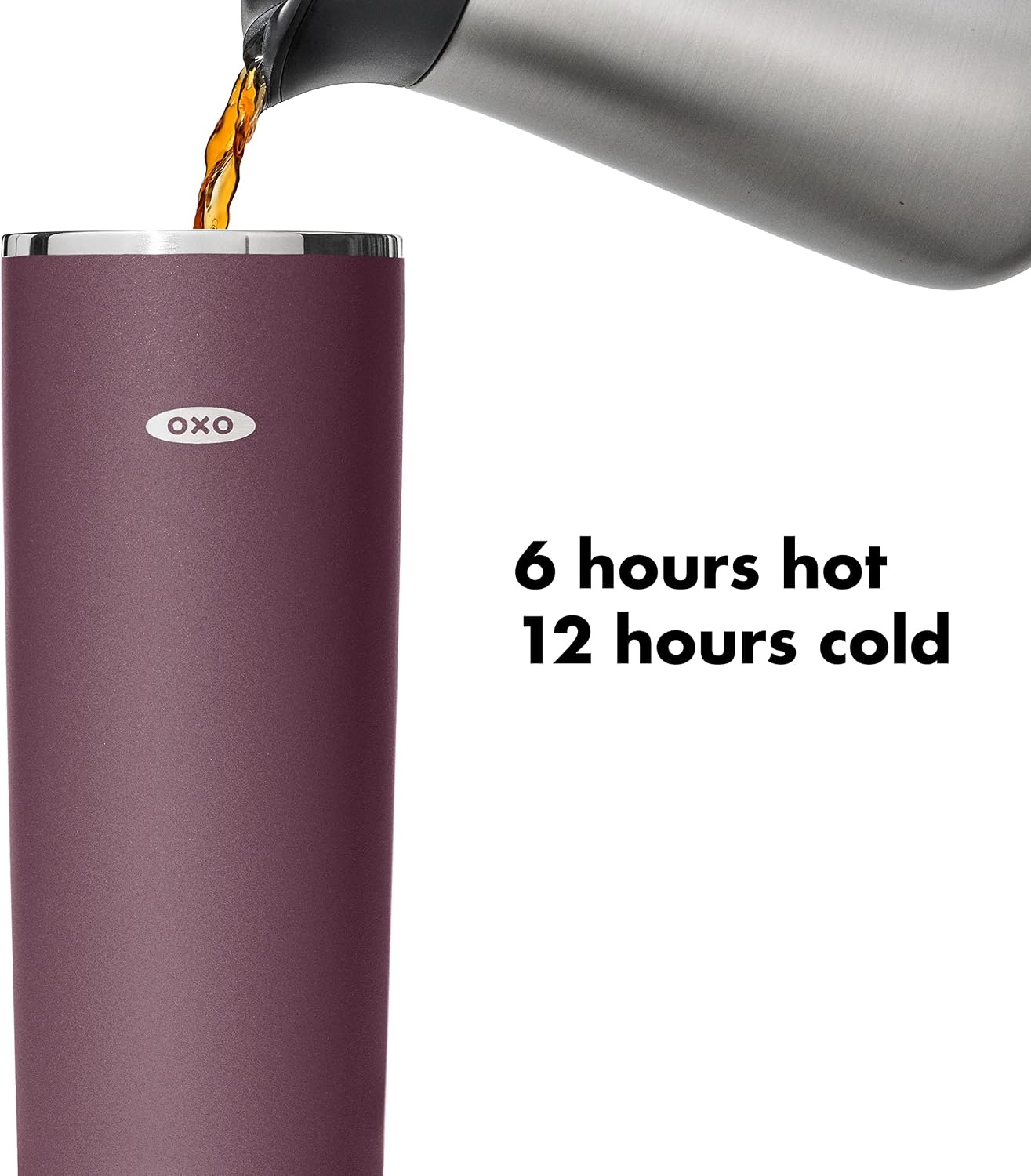 image:imageOXO Strive 20oz Insulated Tumbler with Sliding Lid CitrinePurple Garnet