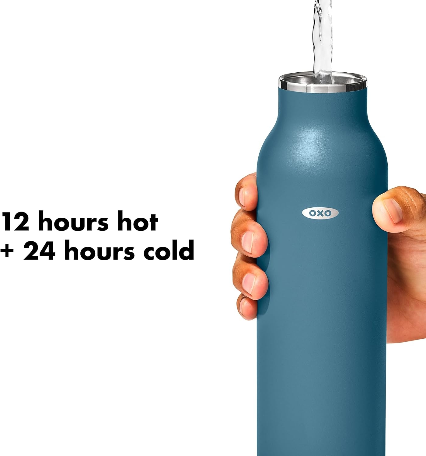 image:imageOXO Strive 20oz Insulated Water Bottle with Standard Lid AquamarineAquamarine