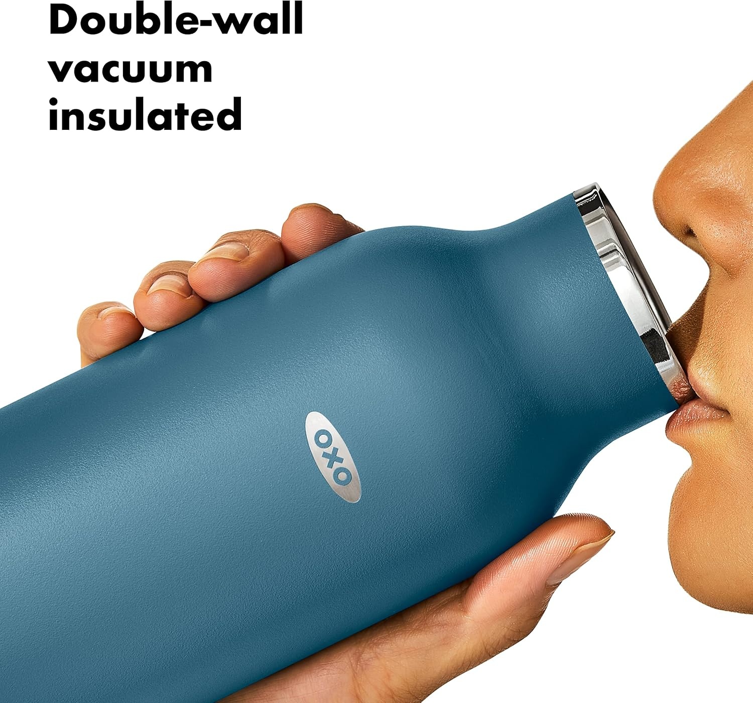 image:imageOXO Strive 20oz Insulated Water Bottle with Standard Lid AquamarineAquamarine