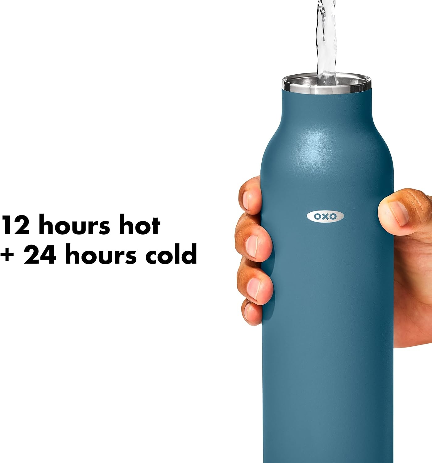 image:imageOXO Strive 20oz Insulated Water Bottle with Standard Lid AquamarineAquamarine