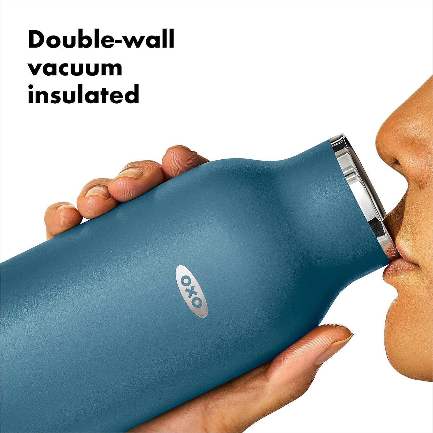 image:imageOXO Strive 20oz Insulated Water Bottle with Standard Lid AquamarineAquamarine