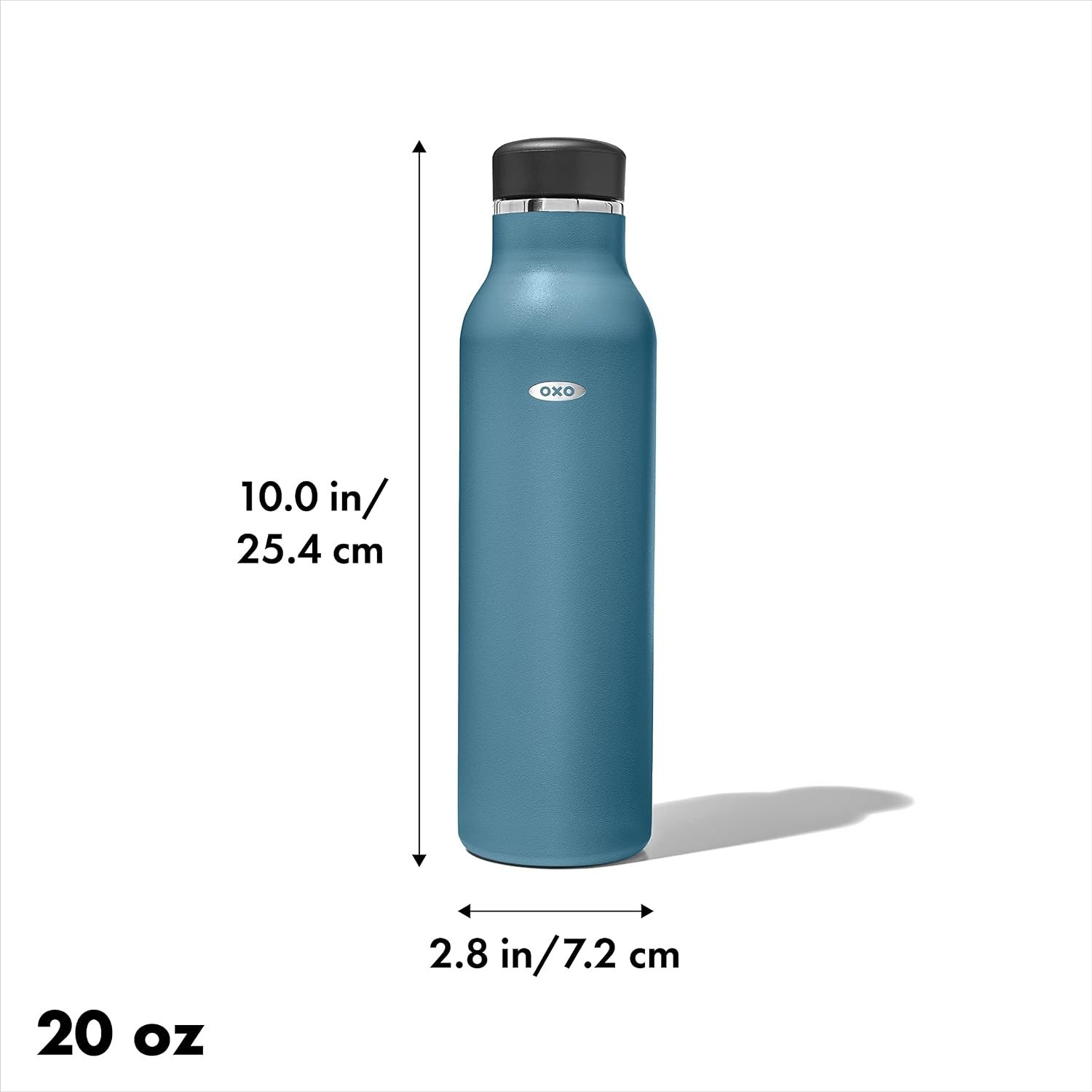 image:imageOXO Strive 20oz Insulated Water Bottle with Standard Lid AquamarineAquamarine