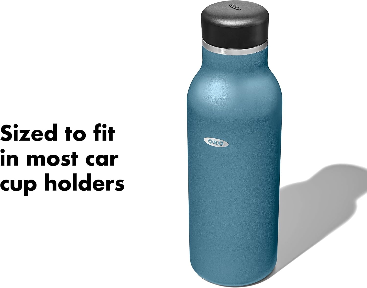 image:imageOXO Strive 20oz Insulated Water Bottle with Standard Lid AquamarineAquamarine