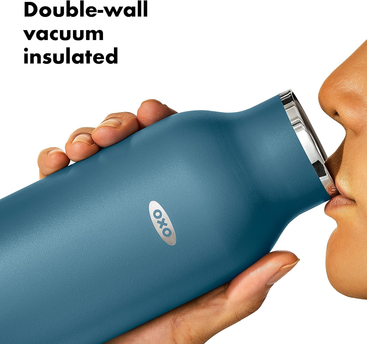 image:imageOXO Strive 20oz Insulated Water Bottle with Standard Lid AquamarineAquamarine