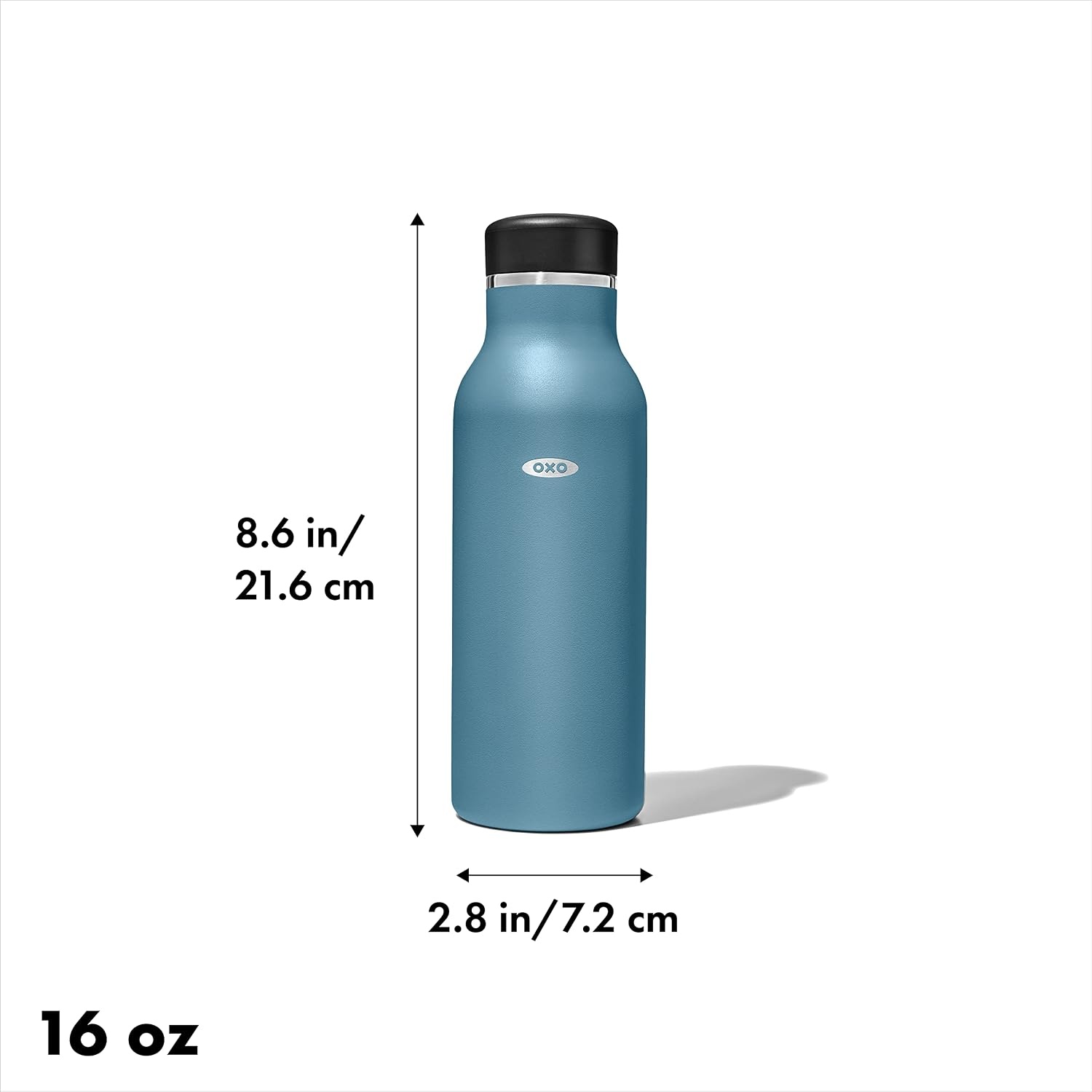 image:imageOXO Strive 20oz Insulated Water Bottle with Standard Lid AquamarineAquamarine