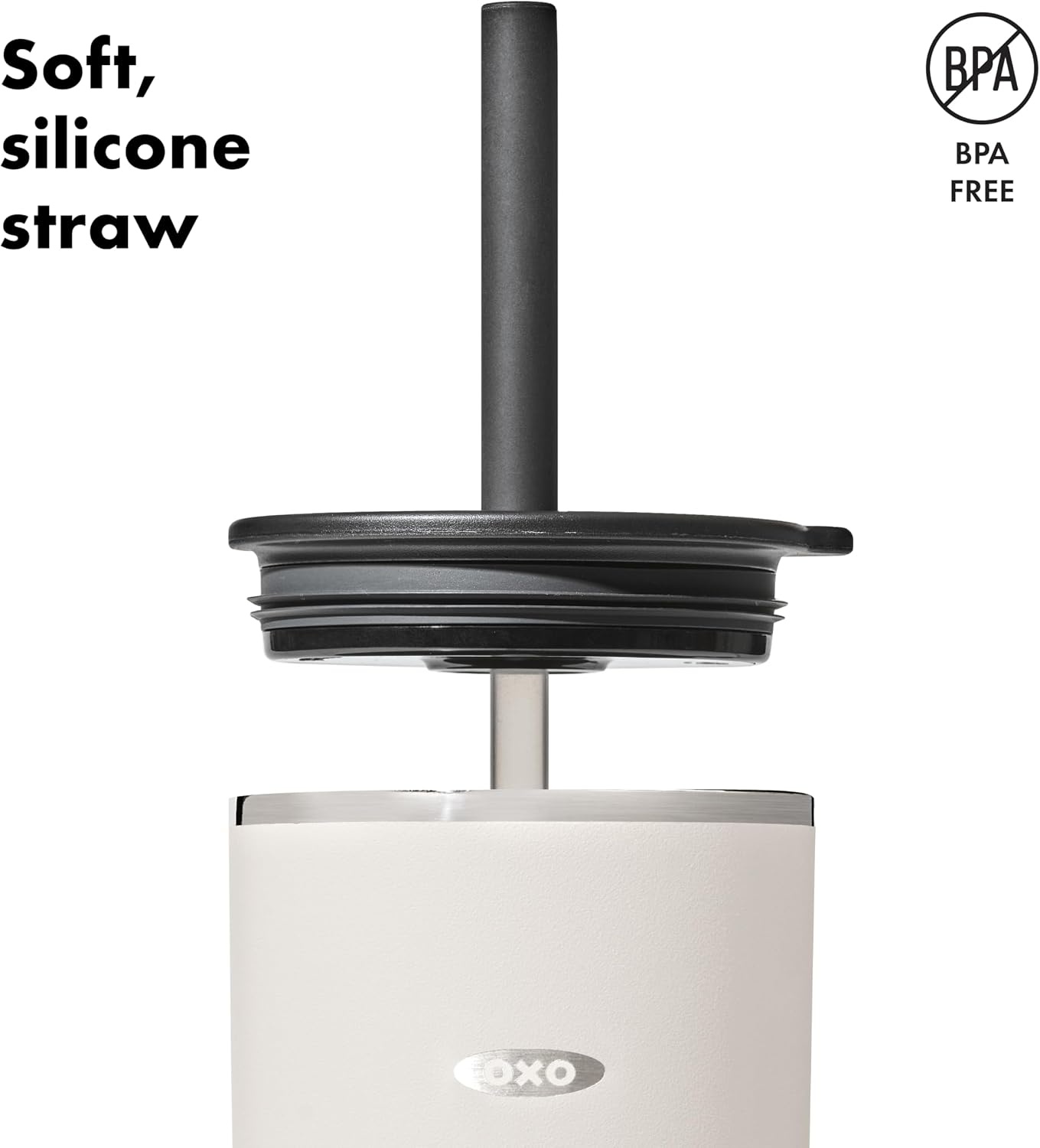 image:imageOXO Strive 24 Oz Insulated Tumbler with Tumbler Straw Lid Rose QuartzQuartz