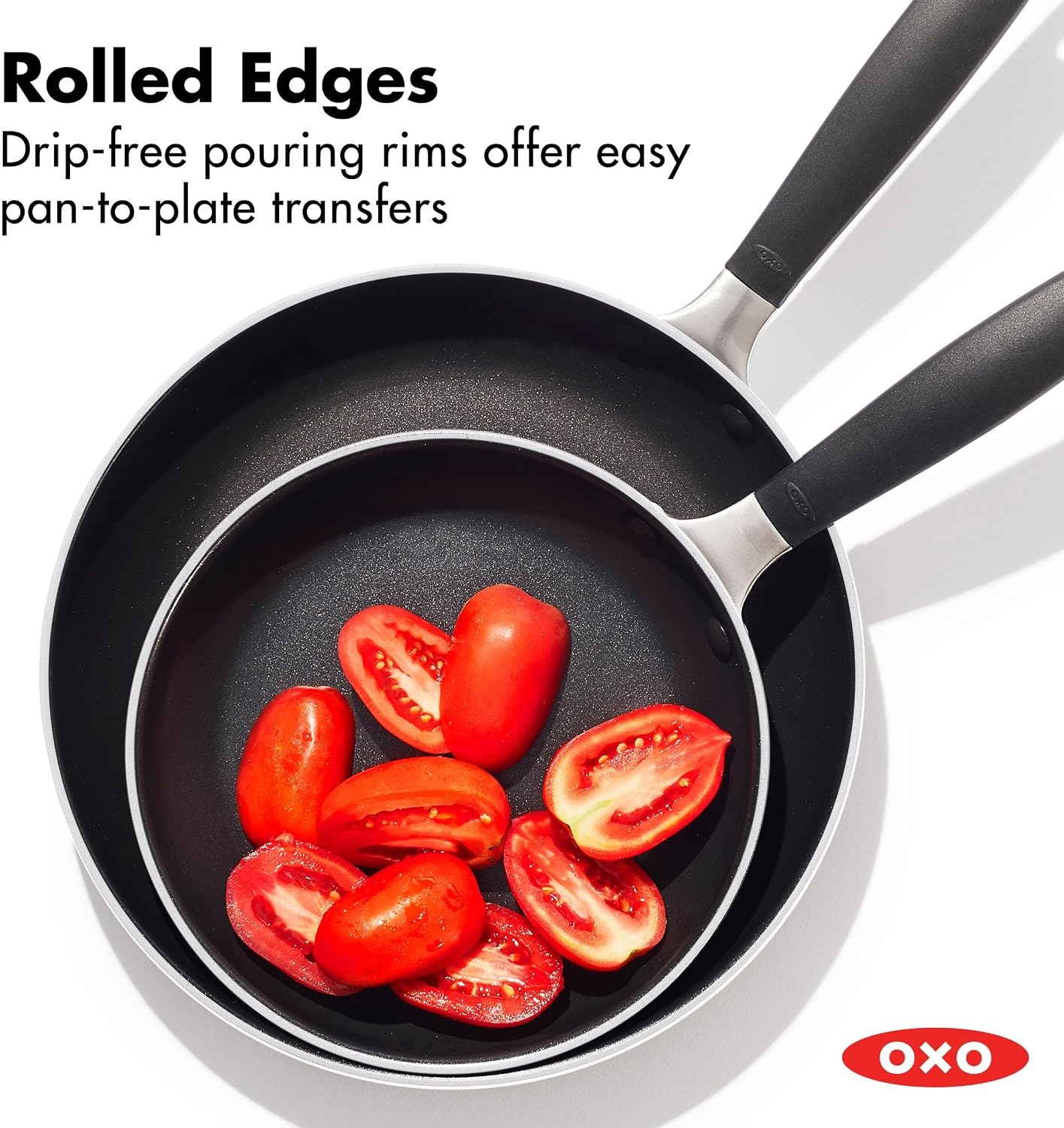 image:imageOXO Good Grips Hard Anodized PFOAFree Nonstick 8 and 10 Frying Pan Skillet set Black8 10 Frying Pan Skillet Set