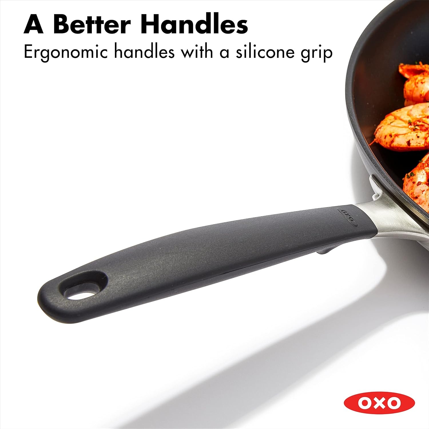 image:imageOXO Good Grips Hard Anodized PFOAFree Nonstick 8 and 10 Frying Pan Skillet set Black8 10 and 12 3 Piece Frying Pan Skillet Set