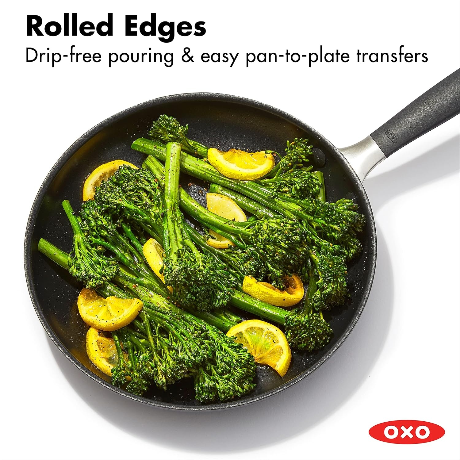 image:imageOXO Good Grips Hard Anodized PFOAFree Nonstick 8 and 10 Frying Pan Skillet set Black8 10 and 12 3 Piece Frying Pan Skillet Set