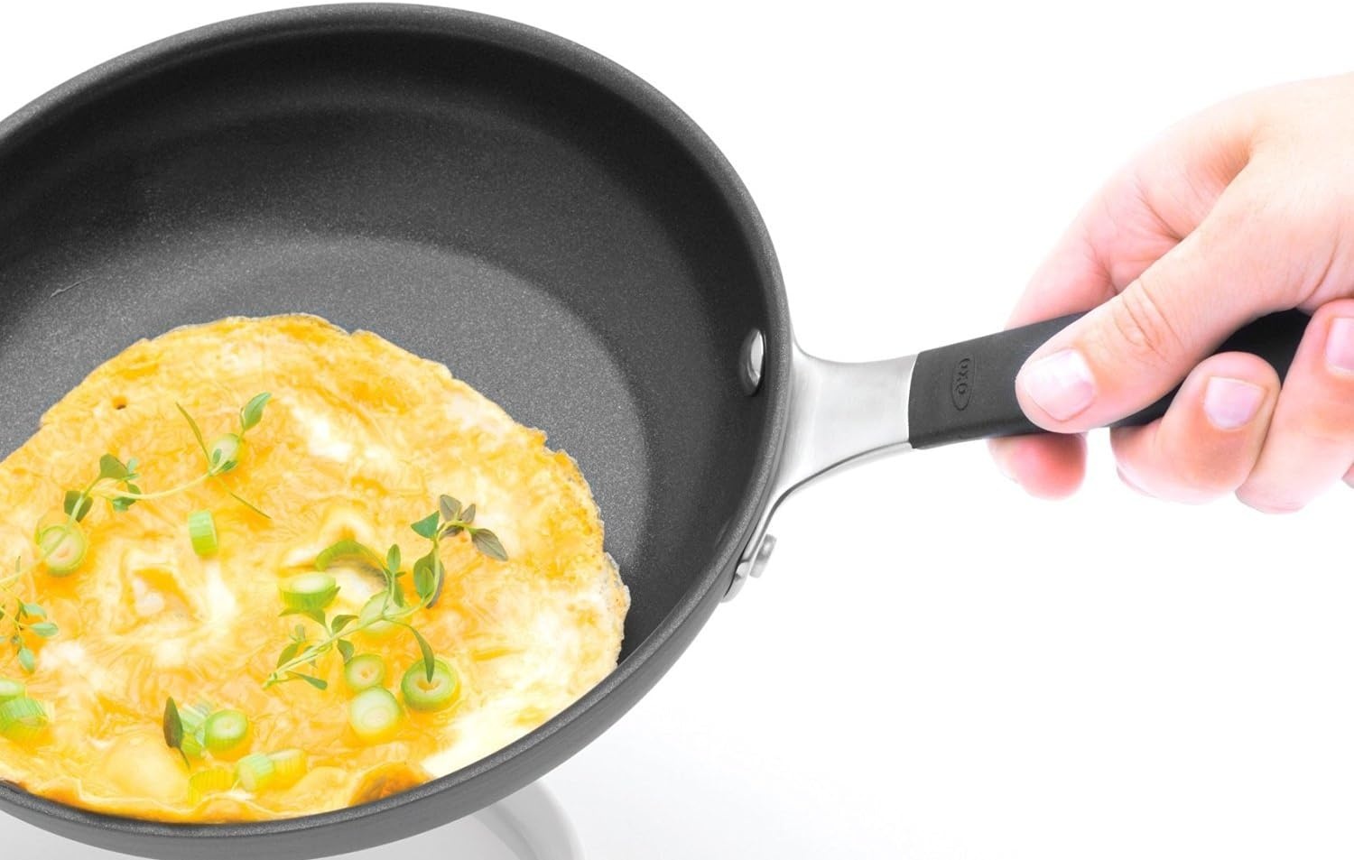 image:imageOXO Good Grips Hard Anodized PFOAFree Nonstick 8 and 10 Frying Pan Skillet set Black8 and 10 Frying Pan Skillet Set