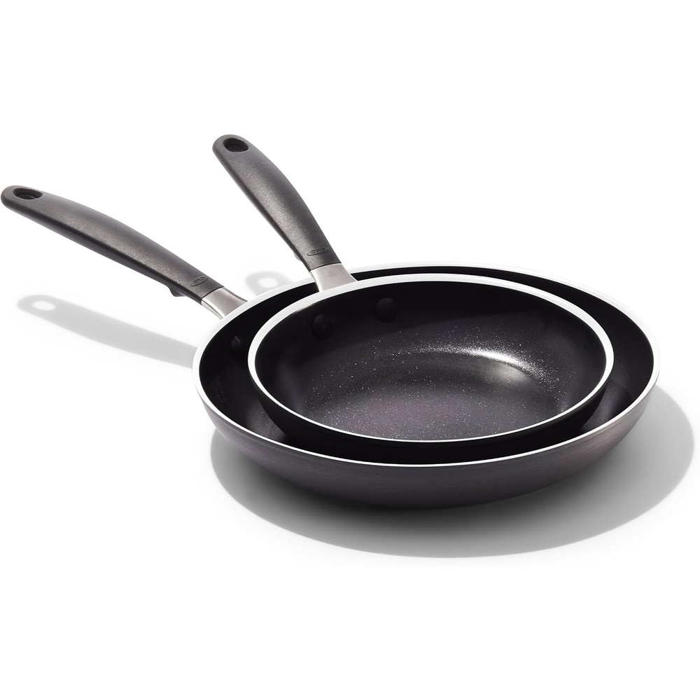 image:imageOXO Good Grips Hard Anodized PFOAFree Nonstick 8 and 10 Frying Pan Skillet set Black8 10 Frying Pan Skillet Set