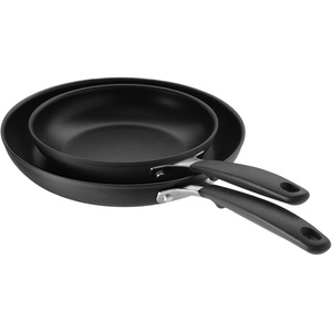 OXO Good Grips Hard Anodized PFOA-Free Nonstick 8″ and 10″ Frying Pan Skillet set Black(8″ and 10″ Frying Pan Skillet Set)